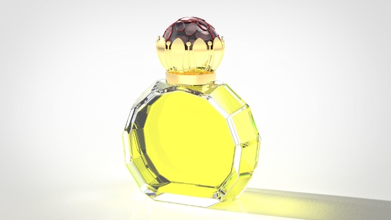 Die kundenspezifischen einfachen Zamak-Parfüm-Kappen Shinny Goldfarbe mit gravieren Logo