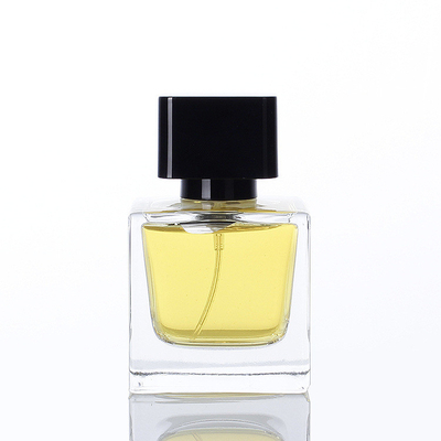 Großhandels-Quadrat-spritzen transparenter Parfüm-Glas-Flasche Subpackage 30ml 50ml 100ml leere Parfümflasche mit Deckel