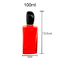 parfümieren vorzügliche rote Parfümflasche-Glasflaschen-Spray-Subventions-Flasche der Vernarrtheits-100ml verpackende leere Flasche