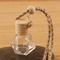 8ML Diamond Perfume Bottle, Auto-Parfümflasche-Anhänger, transparentes Glas, leere Flasche mit hölzerner Kappe