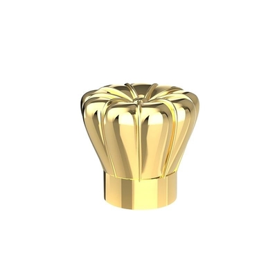 Glänzende Luxusparfümflasche-Kappen-hängender Überzug Gold-Metall-Zamac