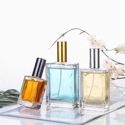 Parfüm-Öl-Sprühflasche-Luxusglasmaterial 10ml 15ml flache quadratische