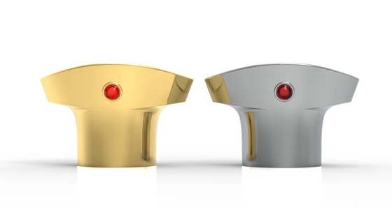 kaufen Goldmetall T-förmige Luxus-Zamak-Parfümkappen für FEA 15 Parfümglasflaschen online manufacture