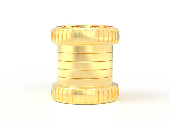 kaufen Kreative Zylinder-Art-Parfümflasche bedecken Luxus-Goldmetallzink-Legierung Zamac 15Mm online manufacture