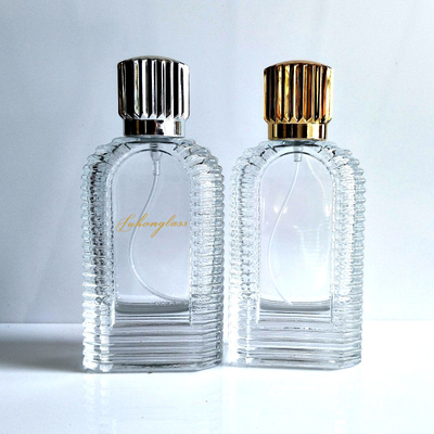 kaufen Hohe Qualität 60ml schnitzte geformte Glasparfümflasche mit der starken Unterseite, die von Crystal White Material gemacht wurde online manufacture