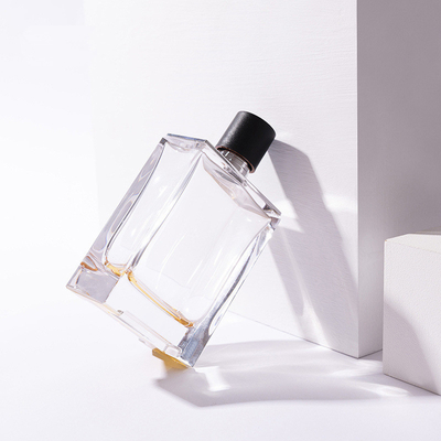 kaufen kreative Glas-Flasche der Parfümflasche-100ml mit zamzk Plastikkappe Quadrat-Spray-leere Flaschen-tragbarer Kosmetik-Flasche online manufacture