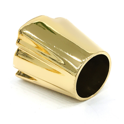 kaufen Kundenspezifische Blumen-Art Aluminiumparfümflasche-Kappen Licht-Gold-Farbe-Zamak online manufacture