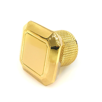 kaufen Klassisches heißes Verkaufs-Zink-Legierungs-Gold-Rechteck formen Metall-Zamac-Parfümflasche-Kappe online manufacture