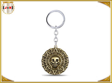 kaufen Personifizierte kleine Metallschlüsselanhänger-Ringe für Sammlungs-Geschenk-Schädel-geformten Messingüberzug online manufacture