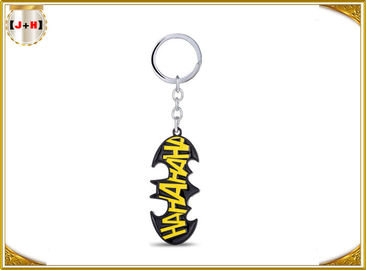 kaufen Personifizierter schwarzes Metallschlüsselring mit gelbem Logo für Jungen-Geschenk-Charme Batman online manufacture