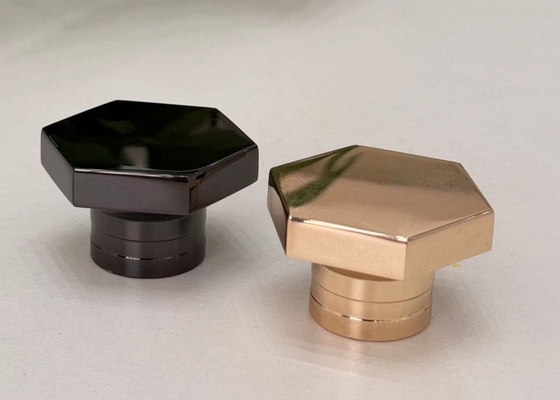 kaufen Zinklegierung Hexagonalform Parfümflaschenkappen kundenspezifische Farbe und Logo online manufacture