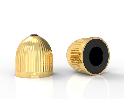 kaufen Zinklegierung Kristall Zamak Parfüm Kappen in Gold Farbe für langlebige und elegante Duftverpackung online manufacture