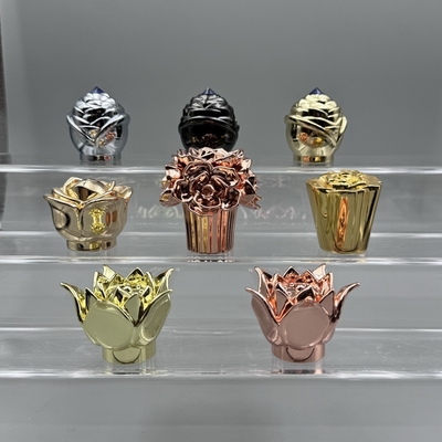 kaufen Ausgezeichnete Blumenform Serie Kristall Zamak Parfüm Kappen für Standard Fee 15 Flaschenhals online manufacture