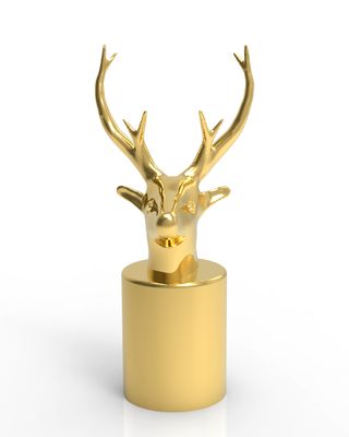 kaufen Zinc alloy deer head animal perfume cover Golden perfume cap online manufacture