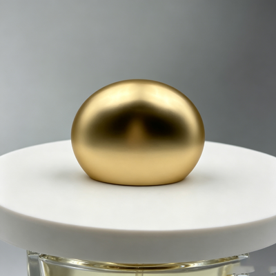 kaufen Minimale glatte ovale Zamak-Parfümkappe, galvanisch mattgoldfarben, runde Zinklegierung, Parfümhülle für luxuriöse Glasparfümflaschen Online-Herstellung