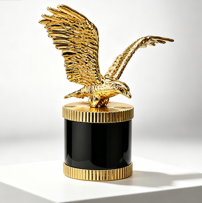 kaufen 3D Golden Eagle Zamak-Parfümflaschenverschluss, luxuriöser dekorativer Parfümdeckel aus Zinklegierung Online-Herstellung