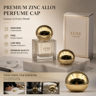 kaufen Spiegel Gold Metallkugel Parfümkappe Zinklegierung Kugeldeckel Luxus Kosmetikzubehör Custom Logo Für Parfüm Glasflasche Magnetisch Online-Herstellung