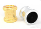 Kreative Zylinder-Art-Parfümflasche bedecken Luxus-Goldmetallzink-Legierung Zamac 15Mm