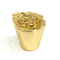 Kundenspezifische Blumen-Art Aluminiumparfümflasche-Kappen Licht-Gold-Farbe-Zamak
