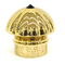 Kundenspezifische Luxus- Gold-Farbe-Zamak-Metallparfümflasche-Kappen mit Stein