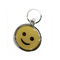 Lächelnder Gesichts-kundenspezifischer Logo Keychains-Gelb-Kreis mit umweltfreundlichem Metall