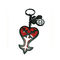 Ihre eigene Logo-Gewohnheit gravierte personifizierte Keychains-Herz-Form für ihn