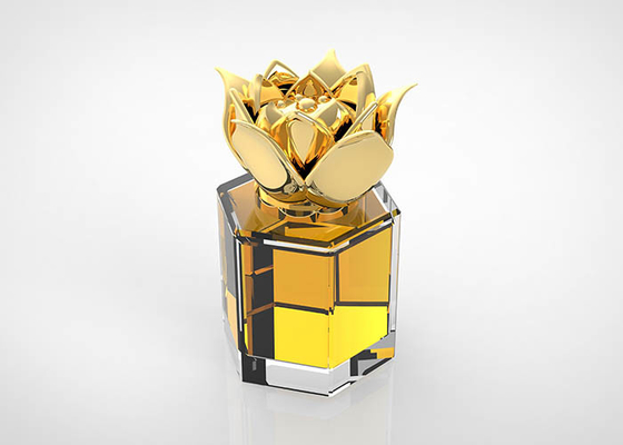 Kundenspezifische Luxusblumen-Parfümflasche-Kappe Zamac-Metalldeckel