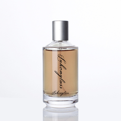 Zylinderförmige konische Kosmetik-Vorflaschen-transparente Glasparfümflasche der Parfümflasche-30ml 50ml 100ml