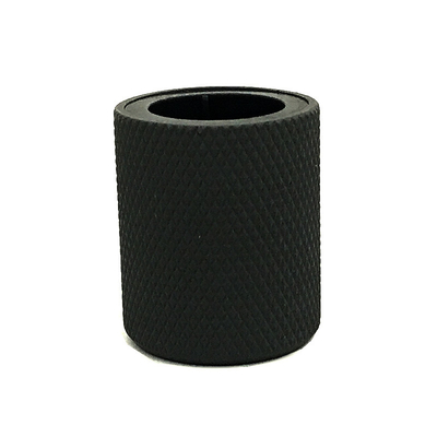 Klassischer Diamond Cut Surface Zinc Alloy-Schwarz-Zylinder formen Metall-Zamac-Parfümflasche-Kappe