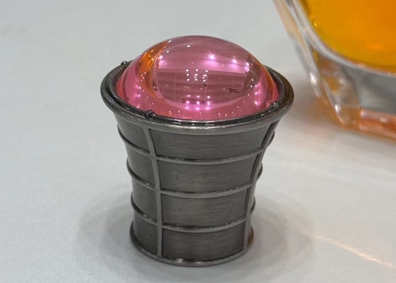Pink Diamond Metall Zamak Parfümkappen Luxus Glas Parfüm Flaschenoberflächen