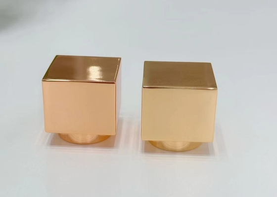 Premium-Zamak-Quadratform Metall-Parfümkappen mit hochwertiger Zinklegierung