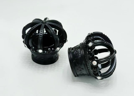 Exquisite Diamant Black Zamak Parfüm Flaschenkappen Deckel für umweltfreundliche Verpackung
