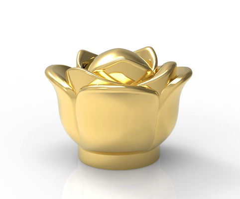 Blütenförmiger, kundenspezifischer Logo-Premium-Glanz-Quadratkappen-Parfümdeckel für Fea 15