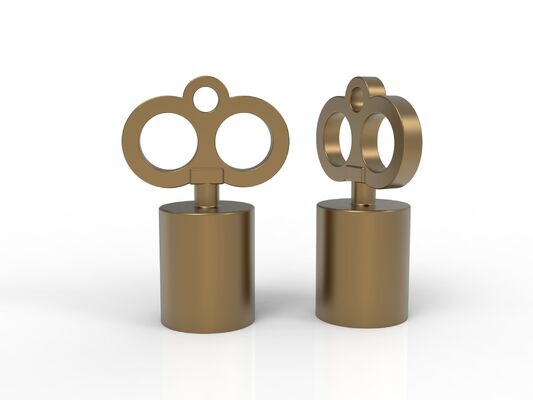 Fabrik Neues Design Luxus hochwertige Schlüsselform Zamac glänzende Parfümflaschenkappen Zinklegierung Parfüm Deckel