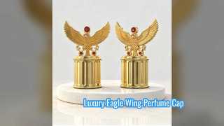 Luxury Eagle Wing Perfume Cap Gold Plated Bottle Lid
