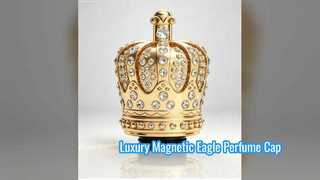 Luxuriöser Eagle Wing magnetischer Parfümdeckel, vergoldet